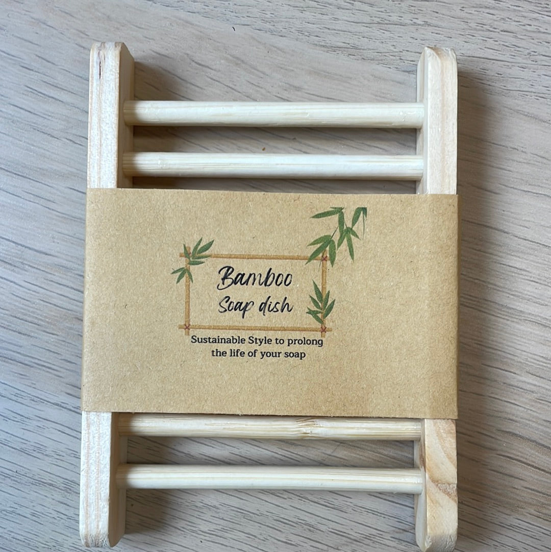 Bamboo soap dish