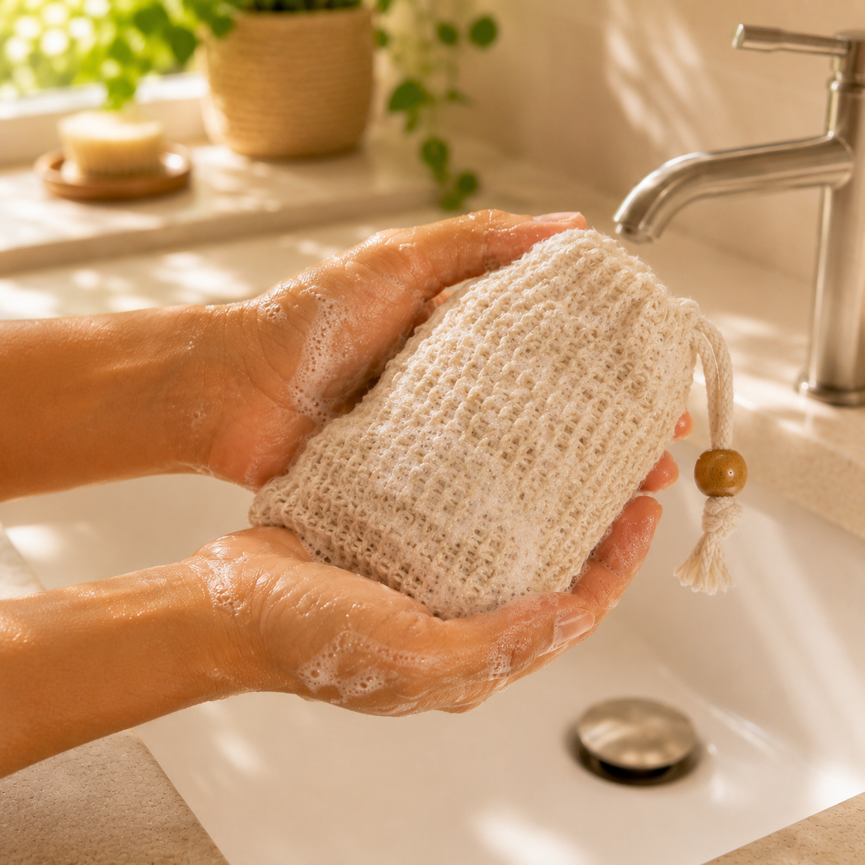 Sisal Soap Pouch - Soap Saver